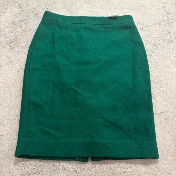 J. Crew Dresses & Skirts - NEW J. Crew Wool Blend Pencil Skirt Kelly Green Colorful Party Office Work Sz 4